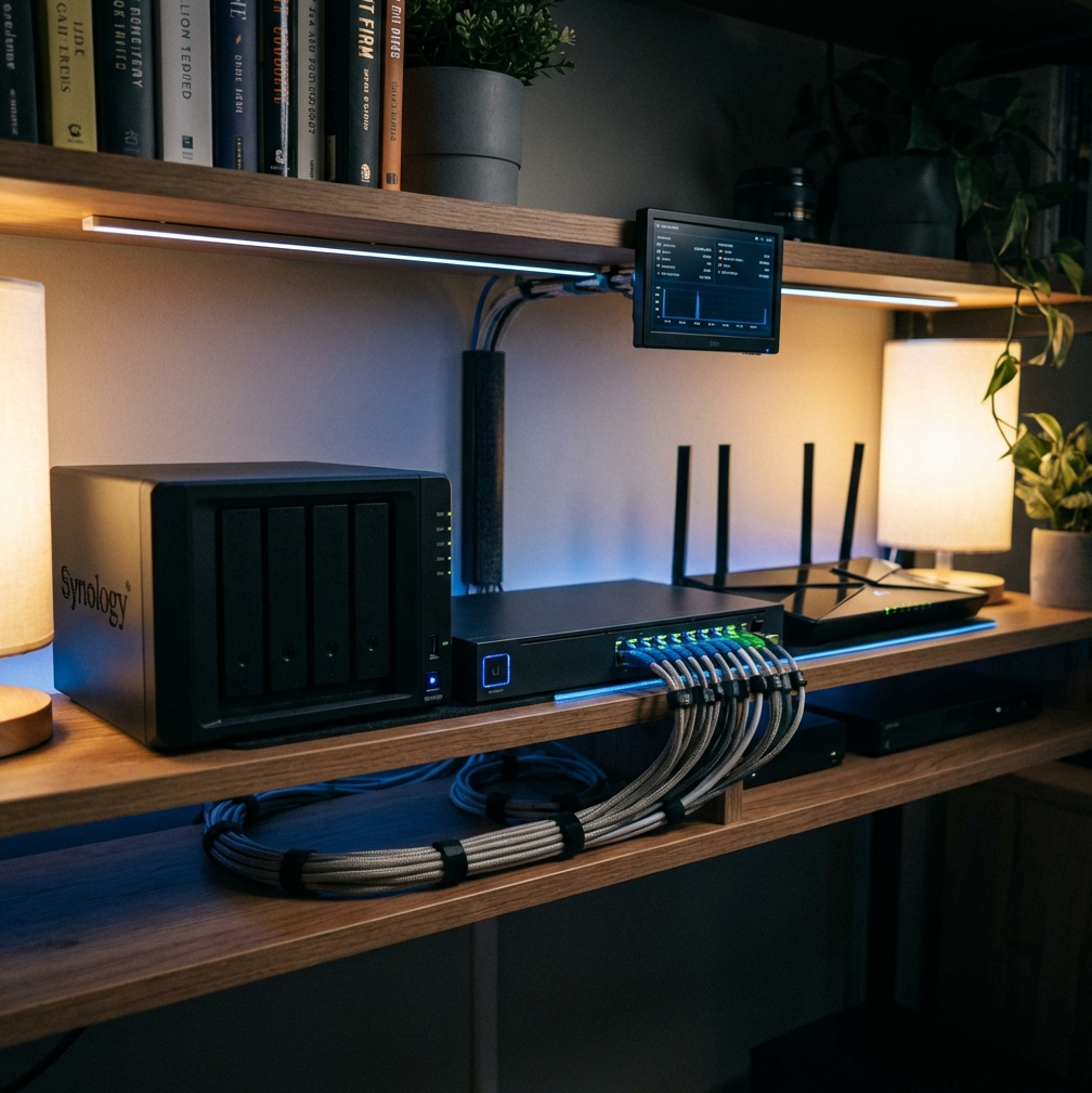 Petit rack serveur domestique propre