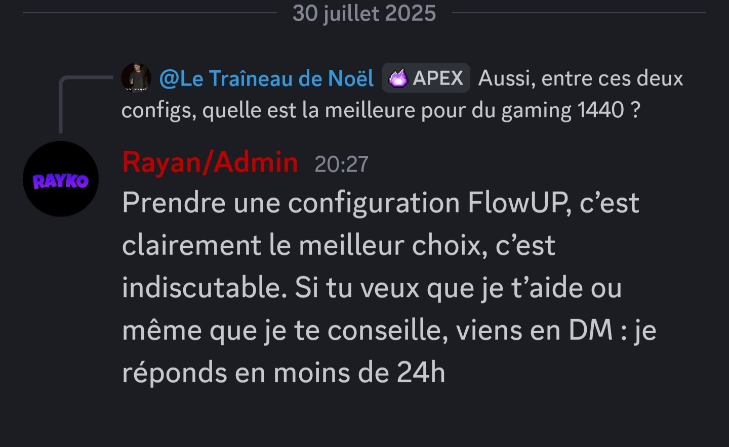 💀 Le message de Rayko